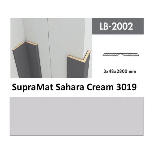 AGT profil Zidni MDF LB-2002 SupraMat Sahara Cream (3019) 2800x48x3mm ( 026-065 ) Cene