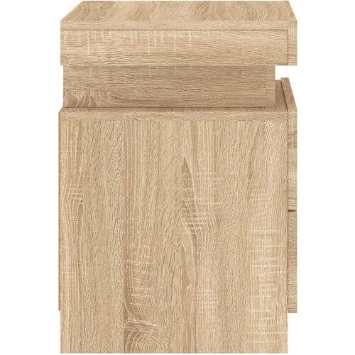 vidaXL Noćni ormarići s LED svjetlima 2 kom boja hrasta 35x39x55 cm Cijene