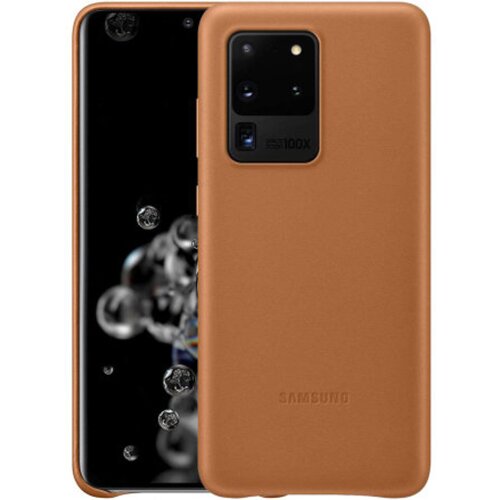 Samsung original usnjen ovitek ef-vg988lae za galaxy s20 ultra - zaščita zadnjega dela - rjav Cene