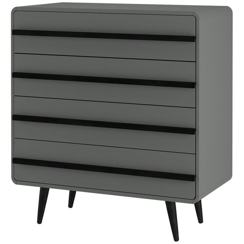 St&amp;oslash;raa Siva visoka komoda 80x88 cm Chantal &amp;ndash; Slike