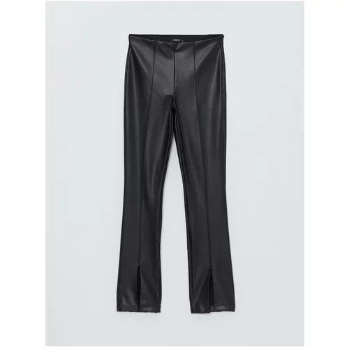LC Waikiki Women's Tight Fit, Straight Leather Look Pants