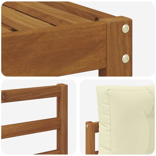  Set vanjskih sofa 6 kom. Prirodna i krem Smeđa 325 x 162,5 x 73 cm Slike