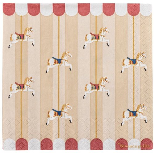 Bloomingville Papirnati ubrusi u setu 20 kom 33x33 cm Merry-go-round &amp;ndash; Slike