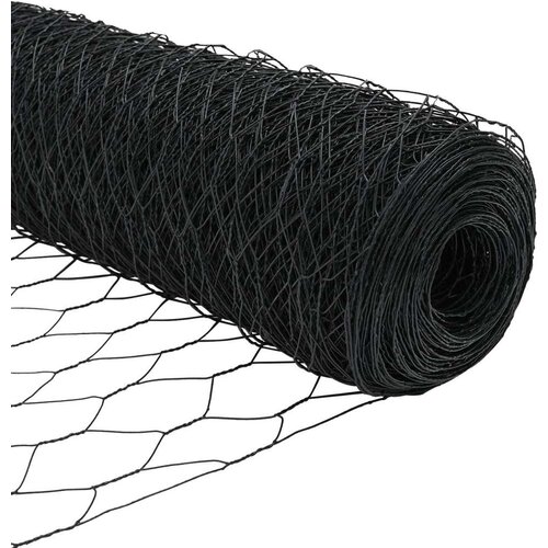 VidaXL Heksagonalna ograda Siva 1x10 m Čelik Slike