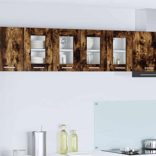 Viseći ormarić Zidne Riga 2 pcs Dimljeni hrast 60 x 31 x 40 cm Cijene