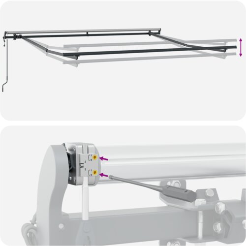 vidaXL Avtomatska retraktibilna tenda bela 300x250 cm, Zamenjava tenda za okvir 3x2.5 m bela Cene
