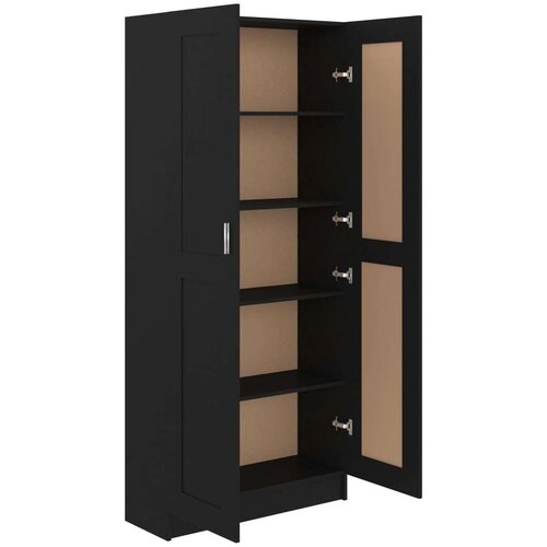  za knjige crni 82,5 x 30,5 x 185,5 cm od iverice Slike