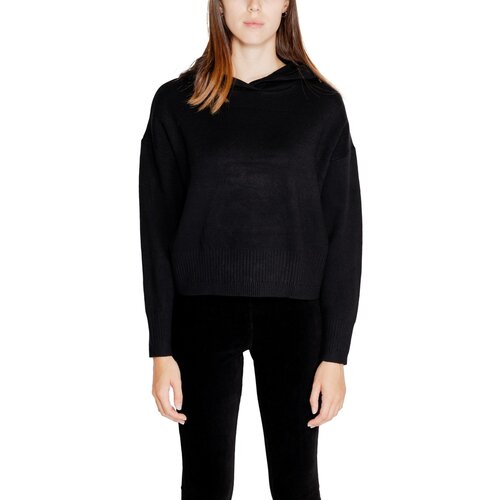 Vero_Moda Puloverji VMGOLD LS HOOD PULLOVER GA 10311394 Črna Cene