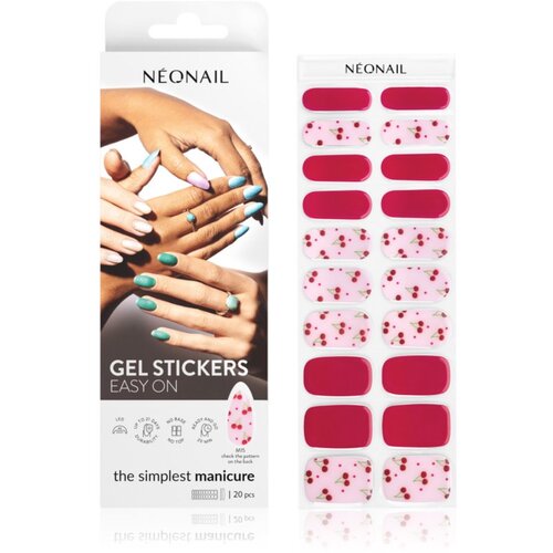 NeoNail Easy On Gel Stickers nalepke za nohte ob uporabi UV-/LED-lučke odtenek M15 20 kos Slike