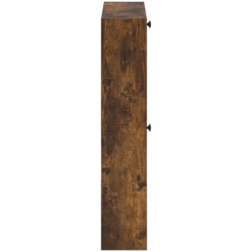  Ormar za cipele na zidu ALKMAAR 71 x 17 x 86 cm Dimljeni hrast Slike