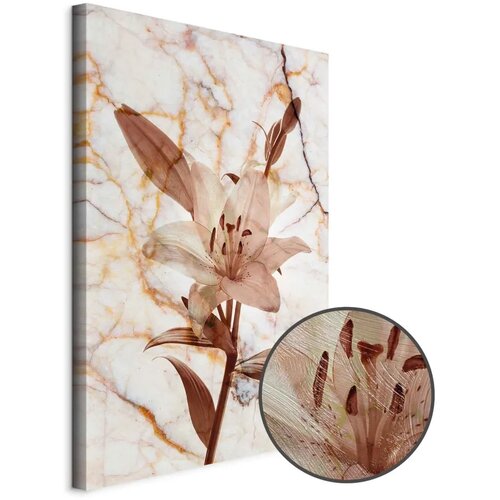  Slika - Elegance of a Flower (1-part) - Delicate Lily on Marble in Sepia 20x30 Cijene