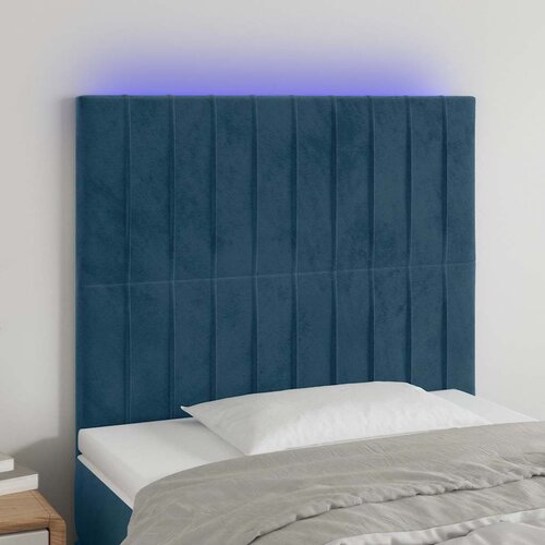  LED uzglavlje tamnoplavo 100x5x118/128 cm bar&scaron;unasto Cijene