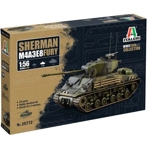 Italeri 1/56 M4A3E8 Sherman Fury tank maketa Cene