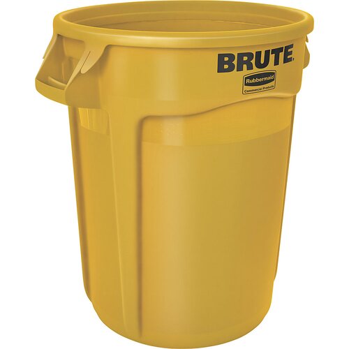 Rubbermaid Univerzalna posoda BRUTE® z okroglim pokrovom, prostornina 121 l, rumene barve Cene