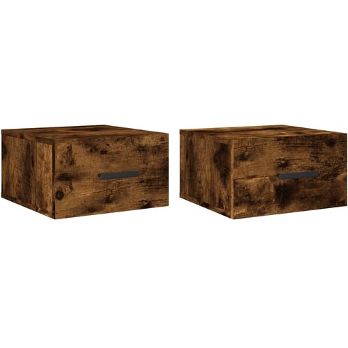 Maison Chic Stenski Dvo delni komplet Nočne omarice - Nočne mize dimljeni hrast 35x35x20 cm, (21687054) Cene