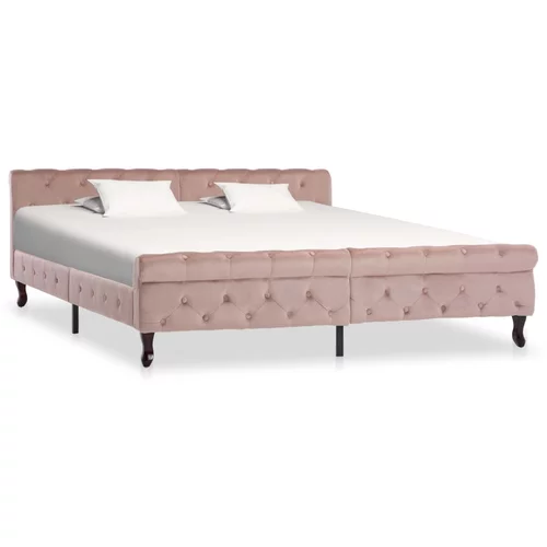  za krevet ružičasti baršunasti 180 x 200 cm