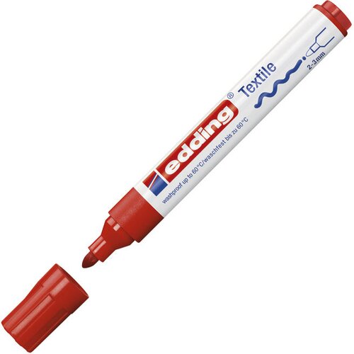  OZNAČEVALEC ZA TEKSTIL 2-3MM EDDING 4500 RDEČI Slike