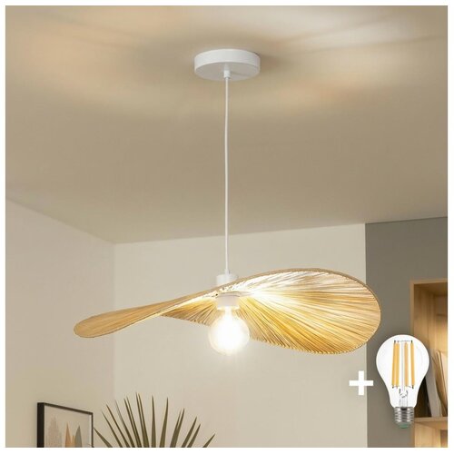  Brilagi - LED luster na sajli CERIA BOHO, 1x E27/40W/230V, prečnik 60 cm, od rafije Cene