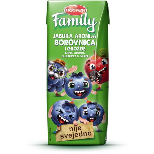Nectar family negazirani sok borovnica, 0.2L Cene