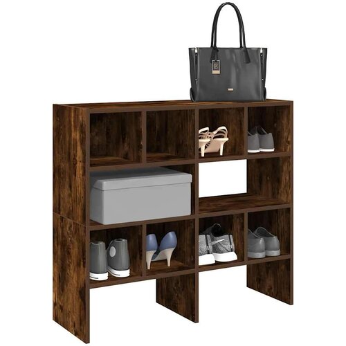 vidaXL Regal za čevlje 2 kosa zložljiva dimljeni hrast 89,5x30x40 cm Cene