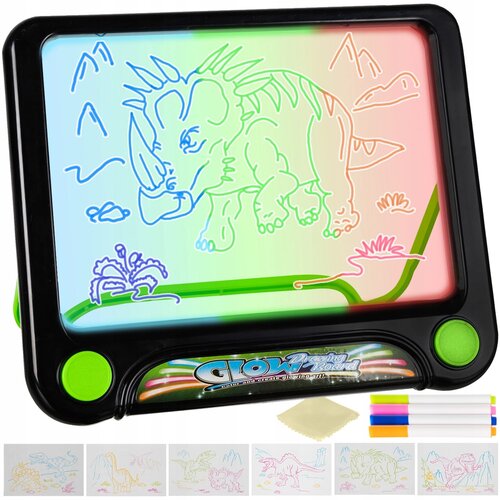  LED RGB svjetlosni grafički tablet za crtanje + neonski markeri Cene