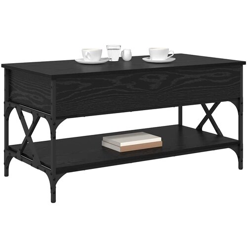  Kava Stol Crni hrast 100 x 50 x 50 cm Konstruirano drvo Slike