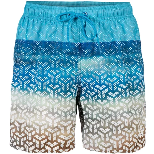 Arena Surferske kupaće hlače 'BEACH BOXER PLACED' kobalt plava / azur / sepija / bijela