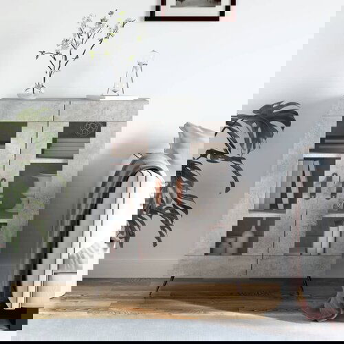 vidaXL Komoda betonsko siva 69,5x34x90 cm inženirski les Cene