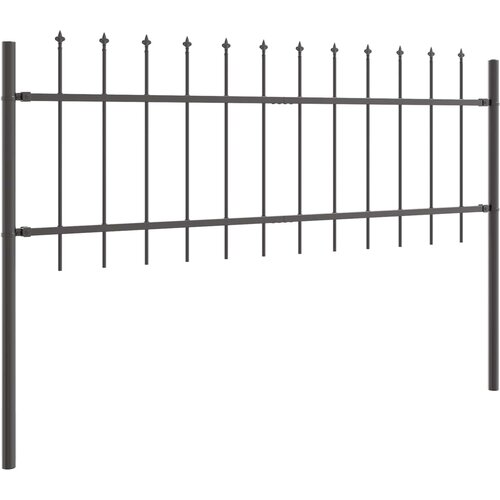  Vrtna Ograda 2 pcs Siva 3,4 x 0,6 m Čelik s prahom Slike