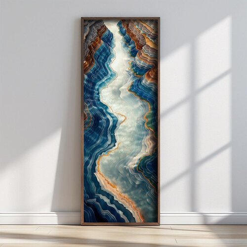 WALLXPERT FAH039-120 Multicolor Decorative Framed MDF Painting Cene