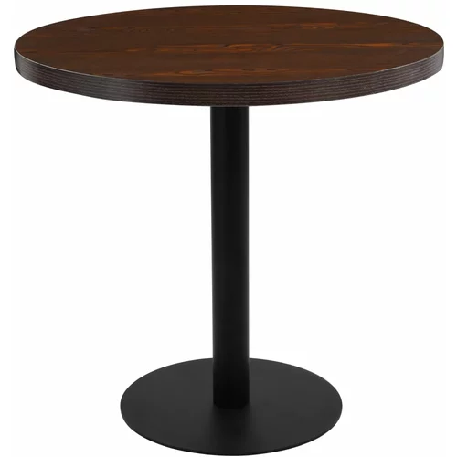 vidaXL Bistro stol tamnosmeđi 80 cm MDF