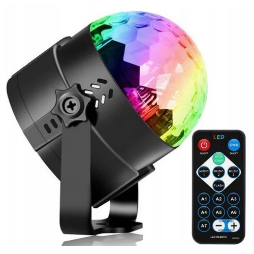  Disko LED RGB projektor svetlobni efekt + daljinec