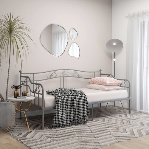  Okvir za krevet na razvlačenje sivi metalni 90 x 200 cm Cene