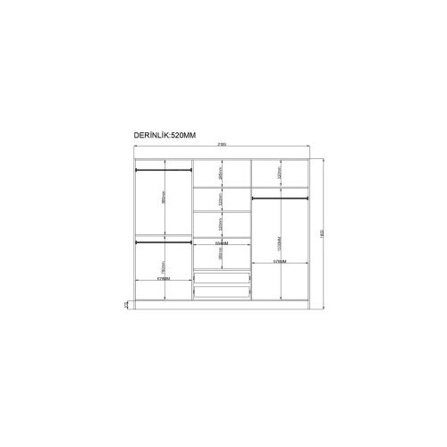 Hanah home Ormar Rb-084, 210x180x52 cm, Bež Slike