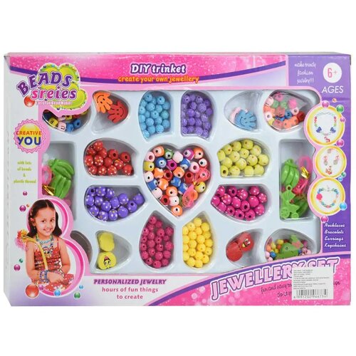 Magic Toys Beads Series: Set za izradu nakita s više od 200 šarenih perli i privjesaka Cene