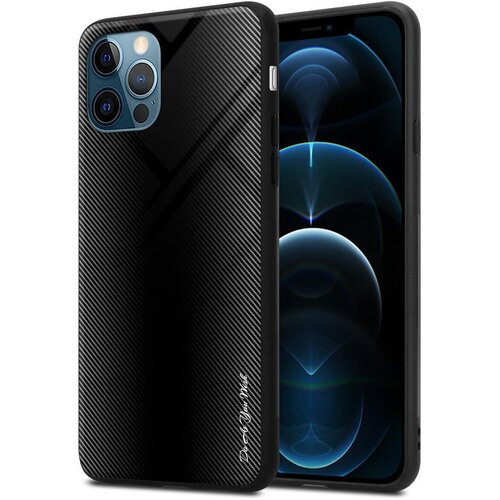 Cadorabo Ohišje, združljiv z Apple - Stripe Optics v Opal Black - Zaščitni pokrov iz silikona TPU in hrbta iz kaljenega stekla, (20571012) Cene