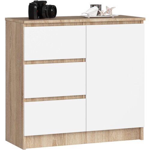 AKORD KOMODA K80 JERRY 1D 3SZ PK DĄB SONOMA / BELO, (21703184) Cene