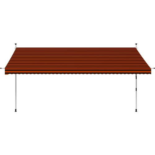 Maison Chic Ročno zložljiva tenda - Senčniki 400 cm oranžna in rjava, (22041649) Slike