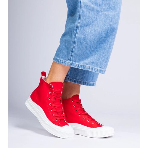 Gemre Red platform sneakers Guerrino Cene