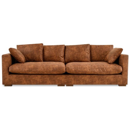 Scandic Sedežna garnitura v konjak rjavi barvi 266 cm Comfy – Cene