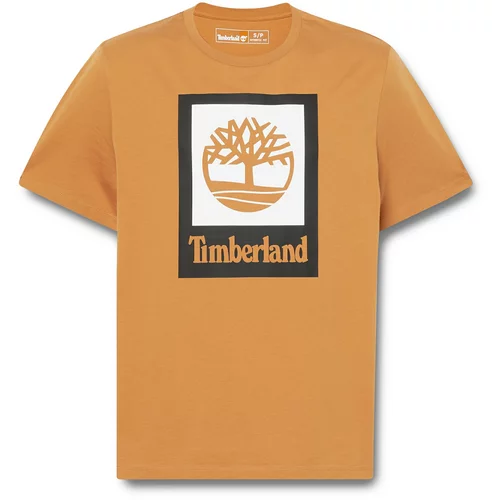 Timberland Majica svetlo rjava / črna / bela