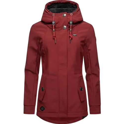 Ragwear Funkcionalna jakna 'Monadde' češnjevo rdeča / črna / bela