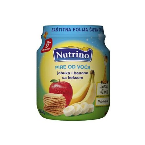 Nutrino pire od voća 6+ jabuka i banana sa keksom 125g Cene