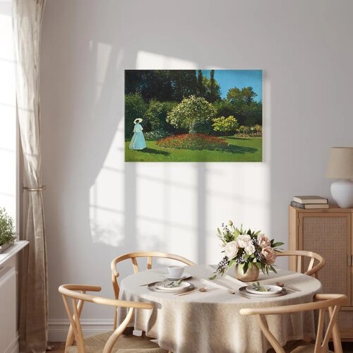  Slika - Claude Monet &amp;ndash; Woman in the Garden 90x60 Na talijanskom platnu Slike