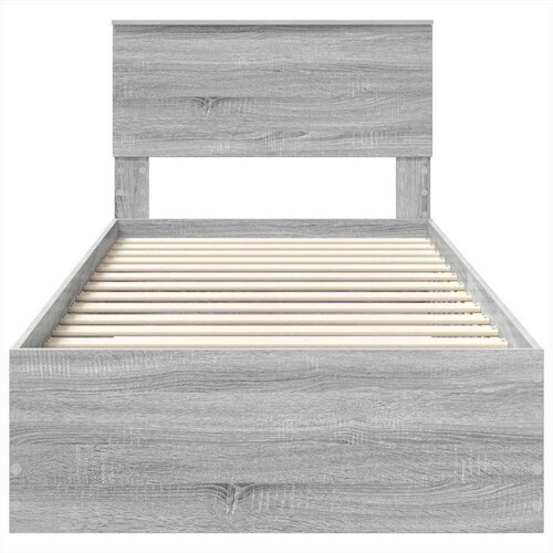  Okvir za krevet Sivi Sonoma i srebrna 75 x 190 cm Slike