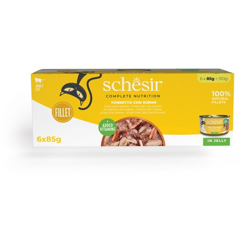 Schesir Complete Nutrition filet u želeu 6 x 85 g - Tuna sa surimijem Slike