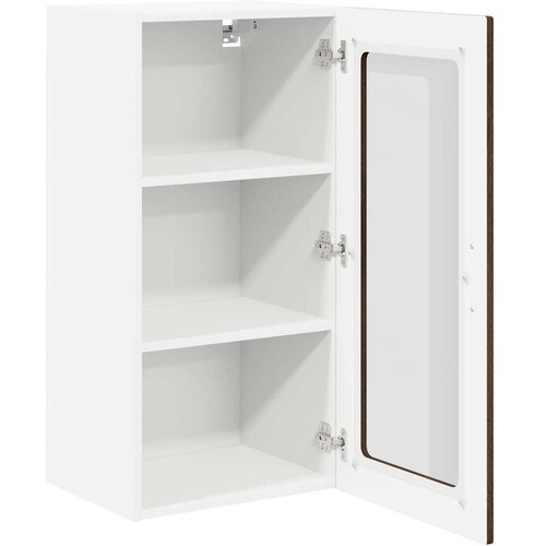  Zidni stakleni ormarić Lucca 2 pcs Smeđi hrast 40 x 31 x 80 cm Slike