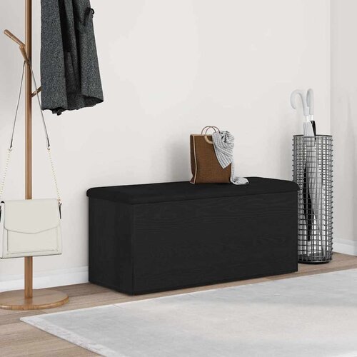  Klupa za pohranu Crni hrast 102 x 42 x 45 cm Konstruirano drvo Cijene