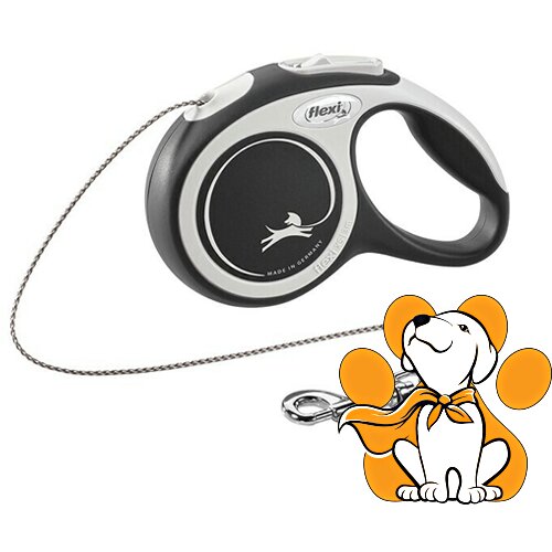 Flexi comfort Cord XS 3m, Povodac Za Male Pse Do 8kg Težine, Crni Cene