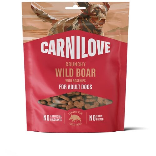 Carnilove Dog Crunchy pribolj&scaron;ki, divja svinja in &scaron;ipek - 200 g Cene
